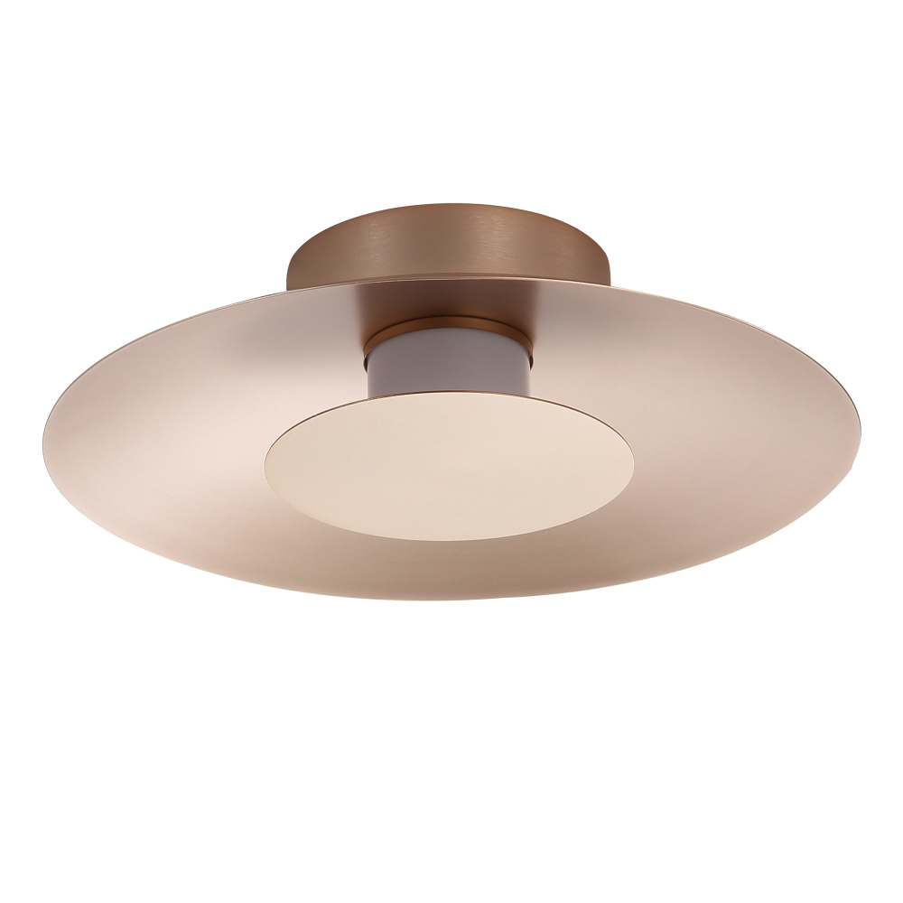 Yep by Golden Lighting Luma Integrated LED Flush Mount in French Gold and French Gold shade